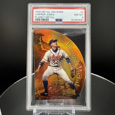 1999 Skybox Metal Universe Planet Metal Chipper Jones HOF Rare Die Cut picture
