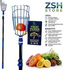 4.5 to 12 Ft Fruit Picker with TwistOn Basket and Extension Pole picture