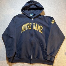 Champion NCAA Notre Dame Fighting Irish Full Zip Hooded Jacket - Mens XL picture