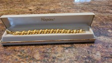 Vintage Napier San Marco Link Bracelet Gold Tone NIB Original Box picture