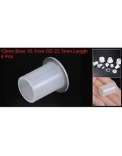 4pcs Flanged Sleeve Bearings 13mmx16.1mmx22.1mm Nylon Bushings, White picture