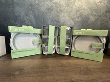 Figmint Food Storage Jars Containers Clear 16 Pc Set/ 8Containers, 2 Sizes NEW picture