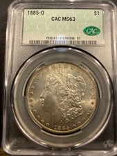 1885-O MORGAN SILVER DOLLAR CACG MS63 BRILLIANT UNCIRCULATED CAC picture