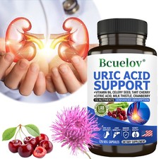 Uric Acid Gout Cleanse Supplements Tart Cherry Joint Pain Cardiovascular Disease picture