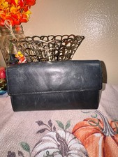 Vintage -Luxury-HCL Handcrafted Leather West Germany Wallet tartan plaid inside picture