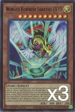 3X Yugioh Winged Kuriboh Sabatiel LV10 MAMO-EN006 Ultra Rare 1st Edition NM picture