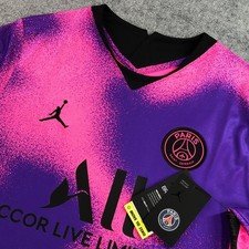Jordan Mens Paris Soccer Jersey Large Pink Purple PSG Fourth CV8414-640 NWT picture