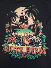 Vtg Dirty Heads Island Glow Tour Heavy Cotton Black Shirt For Men MC074 picture