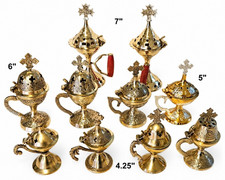 (Wholesale) Incense Burners: 10 pak -Byzantine Orthodox Brass Home Censers -NEW picture