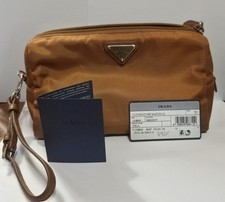 Authentic Prada Vela Re-Nylon Medium Pouch - Brandy (1NS693) w/ Tag picture