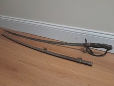 U.S. Model 1872 Cavalry Officer's Saber Three-branch Brass Guard with Scabbard picture