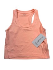 Coral Orange Athleta Shanti Crop Tank Top Shirt Women's Size S Small picture