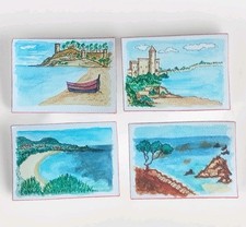 ACEO Original OOAK Beach Ocean Sea  lot 4  signed ArtisticChaptersbyIris picture
