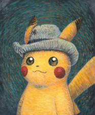 Pikachu Van Gogh : Museum Grade Art Print 17x22 picture