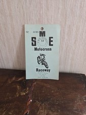 Vintage S.M.E. Motocross Raceway Pit Pass Ticket Dillwyn VA AMA District 13 picture