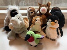 GANZ Webkinz Lot Of 8 Animals Plush No Codes Good Condition picture