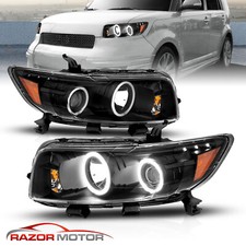 [Dual LED Halo]For 2008 2009 2010 Scion Xb Projector Black HeadLights Pair picture