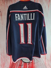 Adam Fantilli Signed Rookie 1/1 Inscribed Columbus Blue Jackets Hockey Jersey picture