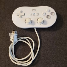 White Classic Controller Nintendo Wii RVL-005 Pro OEM Genuine Official Authenti picture