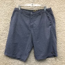 Rip Curl Shorts 34 Mens Blue Boardwalk Hybrid Walkshort Chino Flat Front Modern picture