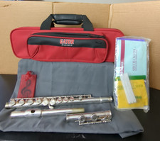 Vintage Linton Band Concert Flute Elkhart Indiana USA Case Lintone C picture