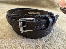 Bullhide Belts Forester Stitched American Bison Ranger Belt - Dark Brown - 40