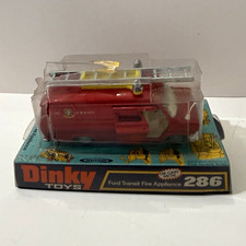 Vintage Dinky Toys 286 Ford Transit Fire Appliance Diecast Van Boxed picture