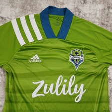 NWOT Seattle Sounders Soccer Jersey Mens Small Green Adidas picture