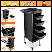 6-Layer Rolling Salon Tool Cart with Wheels, Hair Salon Storage Organizer picture