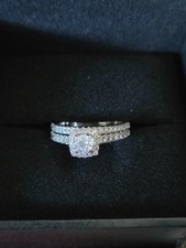 Kay Jewelers 3/4 CT TW Natural Diamond Bridal Set 10K White Gold Size 5.5 picture