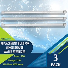 55W UV Replacement Bulb 4 Prong for Water Purifier Ultraviolet Light Set of 3 picture
