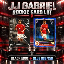 🔥🔥 JJ Gabriel 2026-27 Topps Premier  RC Black Edge + Blue Parallel /150 RC 🔥 picture