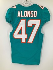 #47 KIKO ALONSO MIAMI DOLPHINS GAME USED NIKE JERSEY SZ:38 YR:2018 picture