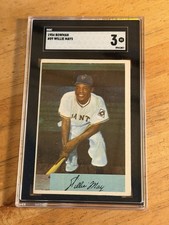 1954 Bowman #89 HOF Willie Mays SGC 3, Newly Graded 8/26, No Crease picture