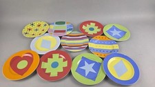 Vintage Swid Powell Gene Meyer Stars Stripes Plates Mugs Postmodern 90s 8” picture