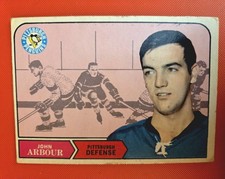 1968-69 O-Pee-Chee #189 JOHN ARBOUR RC Pittsburgh Penguins EX+ Nice Condition picture