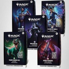 MTG Set of 5 Commander Deck FOUNDATIONS Decks ENG MTG Sealed Case fast shipping picture