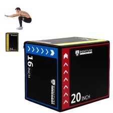 Signature Fitness 3-in-1 Foam Plyometric Box 16/20/24