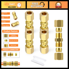 5PCS Brass Compression Tube Fitting Connector 5/8