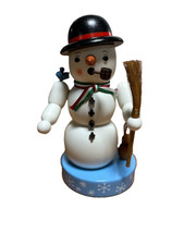 Vintage KWO Snowman with Broom Incense Smoker picture