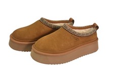 Koolaburra By UGG Burree Platform Shoes Womens Size 7 Brown Suede Slippers Cozy picture