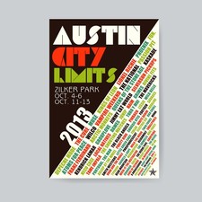 Austin City Limits 2013 ACL Festival Poster 13x19 ATX Concert Print Muse Cure picture