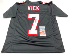 MICHAEL VICK ATLANTA FALCONS SIGNED THROWBACK CUSTOM JERSEY JSA WITNESS COA picture