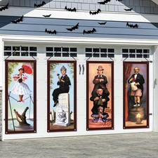 Halloween Haunted Mansion Stretching Portraits 4Pcs Halloween Decorations Banner picture