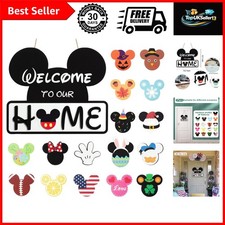 Cute Mouse Interchangeable Seasonal Welcome Door Sign picture