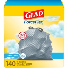 Glad ForceFlex 13 Gal Febreze Fresh Trash Bags 140ct picture