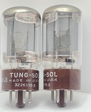 (2) TungSol 5881 6L6WGB Vacuum Tubes Brown Bases Amplitrex Tested 100% #115KH picture