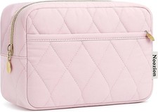 Travel Essentials, Wide-open Pouch Purse, Makeup Organizer Case, Puffy Padded picture