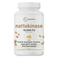 Micro Ingredients Nattokinase 10,000 FU Per Serving 240 Count (Pack of 1) picture