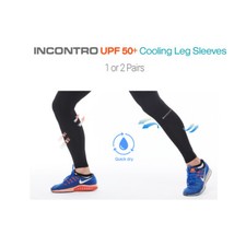 INCONTRO Cooling UPF 50+ UV Protection Leg Covers Sleeves MEN WOMEN 1 or 2 Pairs picture